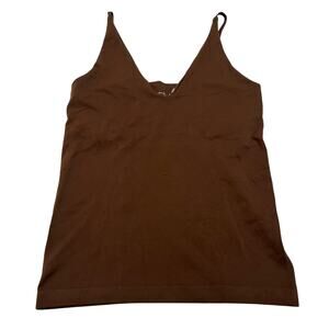 M176 INTIMATELY Free People Women's V-Neck Tank Top Brown XS/Small
